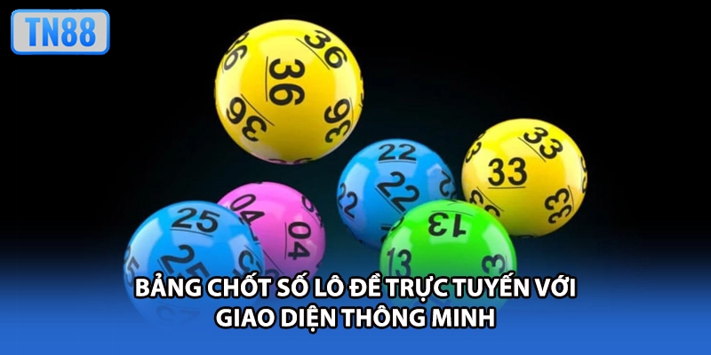 Bảng chốt số lô đề trực tuyến với giao diện thông minh