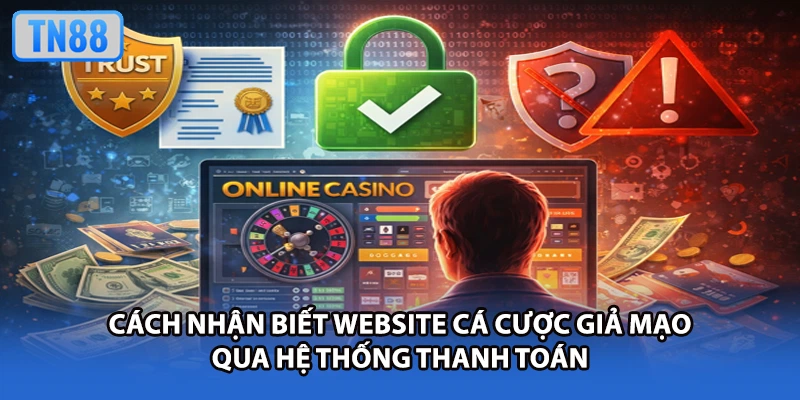 Cách nhận biết website cá cược giả mạo qua hệ thống thanh toán