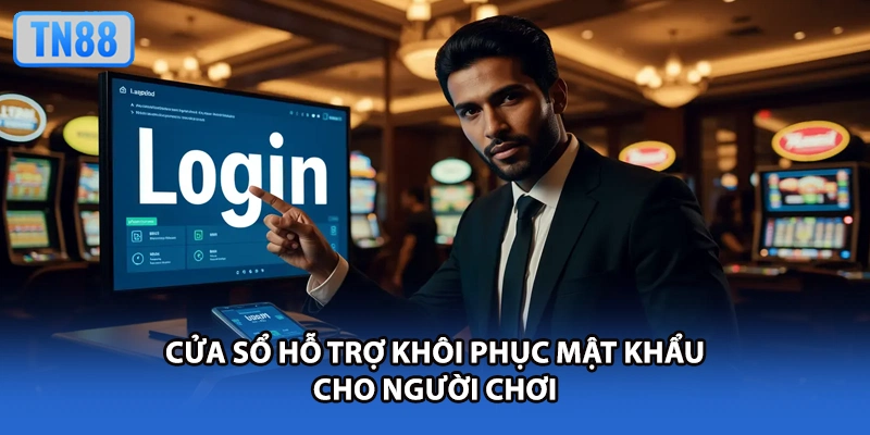 Cửa sổ hỗ trợ khôi phục mật khẩu cho người chơi