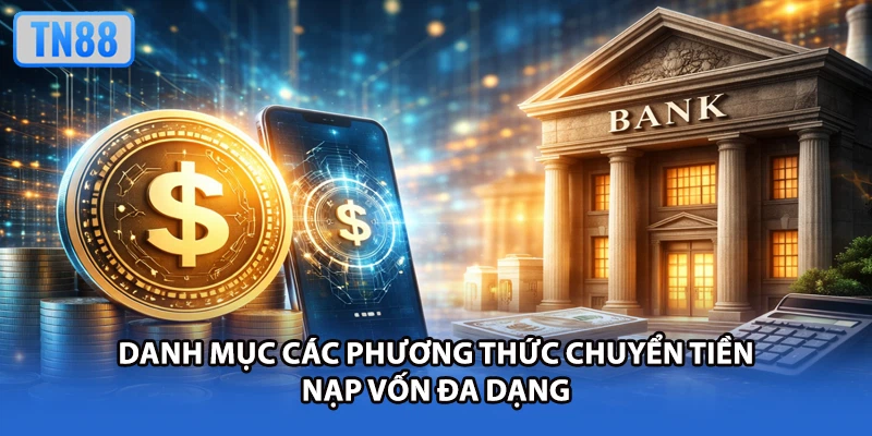 Danh mục các phương thức chuyển tiền nạp vốn đa dạng