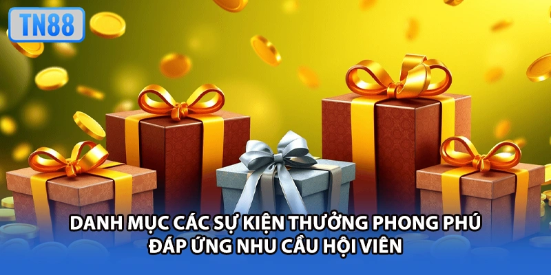 Danh mục các sự kiện thưởng phong phú đáp ứng nhu cầu hội viên