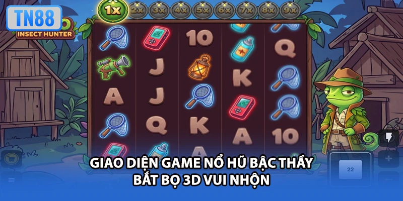 Giao diện game nổ hũ bậc thầy bắt bọ 3D vui nhộn