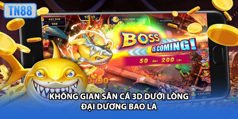 Không gian săn cá 3D dưới lòng đại dương bao la