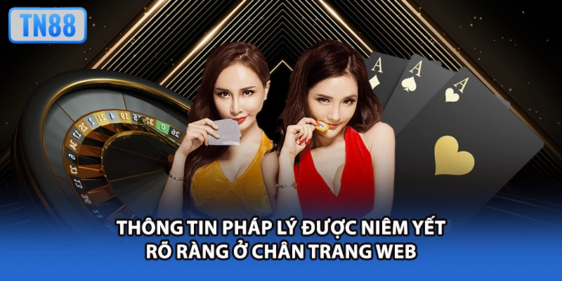 Thông tin pháp lý được niêm yết rõ ràng ở chân trang web